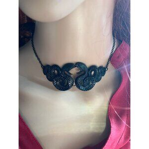 Snake necklace black cobra gothic Serpents choker Reptile costume necklace black
